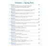 A contents page listing twelve weekly maths workouts for the spring term, with page numbers and brief descriptions of each