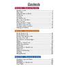A contents page listing three sections on number, addition, subtraction, multiplication and division with page numbers