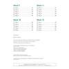 A tracker for Weeks 9 to 12 with tick boxes for each day and page numbers to help parents monitor daily practice