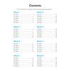 A weekly schedule listing eight weeks of daily practice, with tick boxes to track completed tests