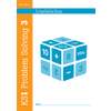 The front cover of KS1 Problem Solving 3, featuring a large blue cube with numbers and symbols
