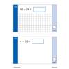 Two arithmetic questions for Year 2 pupils to solve, with a grid for working out the first sum