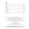 A contents page listing six reading tests, a puzzle, and a progress chart, with page numbers and publication details
