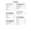 A table of contents listing six grammar sections with page numbers for nouns, verbs, clauses and writing style