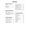A contents page listing spelling topics like word patterns, prefixes and suffixes, with page numbers for each section
