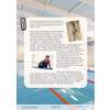 A reading passage explaining the benefits of different exercise types, set against a swimming pool background