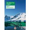 The front cover of a KS2 English reading booklet, featuring a scenic mountain landscape and listing three reading passages