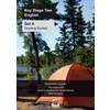 A colourful cover for a KS2 English reading booklet, featuring a camping scene and listing the three texts inside