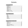 A contents page listing three sections covering reading, word types, and sentences with page numbers