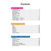 A contents page listing reading, word types and sentence sections with page numbers