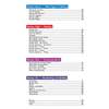 A contents page listing sections on writing, reading, confusing words and handwriting with page numbers