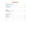 A table of contents listing grammar, spelling and writing sections with page numbers