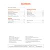 A contents page listing grammar, spelling and reading sections with page numbers and a quiz at the end