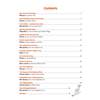 A list of reading passages and authors with page numbers, showing the variety of texts included in the book