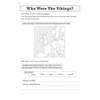 A map activity to colour Viking countries, followed by writing sentences using key words about why Vikings raided