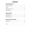 A contents page listing three sections covering number, calculations and algebra with page numbers