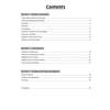 A table of contents listing three sections covering number, ratio, calculations and algebra with page numbers