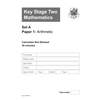 The answer sheet for the KS2 Maths SATS paper, with boxes for name, school and date of birth