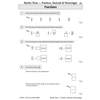 Four exercises on fractions, including circling equivalents, filling in missing numbers