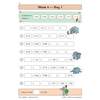 Children complete eight decimal number sequences, filling in missing values to build fluency with tenths and hundredths