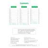 A contents page listing 12 tests per section, plus progress and listening tests
