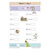 Children convert Roman numerals to figures in 12 exercises, with a scoring box at the bottom