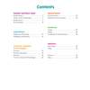 A table of contents listing Year 5 maths topics like fractions, geometry and statistics with their starting page numbers