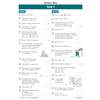 A test page with 30 questions covering addition, subtraction, fractions, and word problems, including a graph to interpret