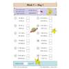 Twelve questions ask children to tick the longest distance between metres and kilometres, with a scoring box at the bottom