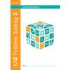 The front cover of KS2 Problem Solving 3, featuring a maths-themed cube and a space for the child's name