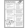 Six word problems on fractions and money, including sorting, simplifying, and calculating shares