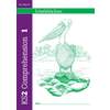 Front cover of KS2 Comprehension Book 1, featuring a green pelican illustration and a space for the child's name