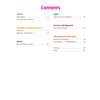 A contents page listing science topics like plants, animals and rocks with their starting page numbers