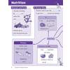 A diagram explains how animals and humans get nutrients from different food groups like proteins and vitamins