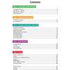 A table of contents listing five science topics, quizzes, and an end-of-year test with page numbers