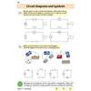 Children tick correct circuit diagrams, match real circuits to symbols, and write safety tips