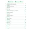 A table of contents for the Summer Term, listing twelve weekly workouts covering Year 3 English topics