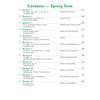 A contents page listing twelve weekly workouts covering suffixes, phonics, and vocabulary puzzles for the Spring Term