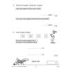 Two word problems on addition and subtraction, plus a number selection task to complete equations