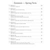 A list of twelve weekly arithmetic workouts for the Spring Term, covering addition, subtraction, multiplication and fractions