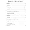 A list of twelve weekly arithmetic workouts for the autumn term, with page numbers and brief topic descriptions