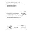 Two word problems on addition and subtraction, with a giraffe and runner cartoon to keep children engaged