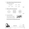 Three fraction questions requiring children to write fractions, shade shapes, and calculate totals from a word problem