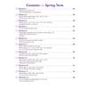 A contents page listing twelve weekly workouts covering grammar, punctuation and spelling for Year 6
