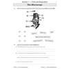 Pupils label a diagram of a microscope and answer short questions about its parts and functions