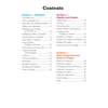 A contents page listing three sections covering numbers, algebra, and ratios with page numbers for each topic