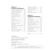 A table of contents listing geometry and statistics topics with page numbers, plus publication details
