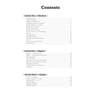 A contents page listing three sections covering numbers, algebra and graphs with page numbers for each topic
