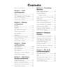 A contents page listing seven science sections with page numbers for cells, chemistry, and the earth