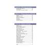 A contents page listing sections on phone calls, weather, holidays, and grammar with page numbers